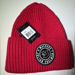 MACKAGE JUDE-JE RED O/S - BRAND NEW UNISEX BEANIE HAT
